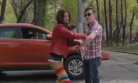 Не умышленный пикап от худенькой русской девушки.